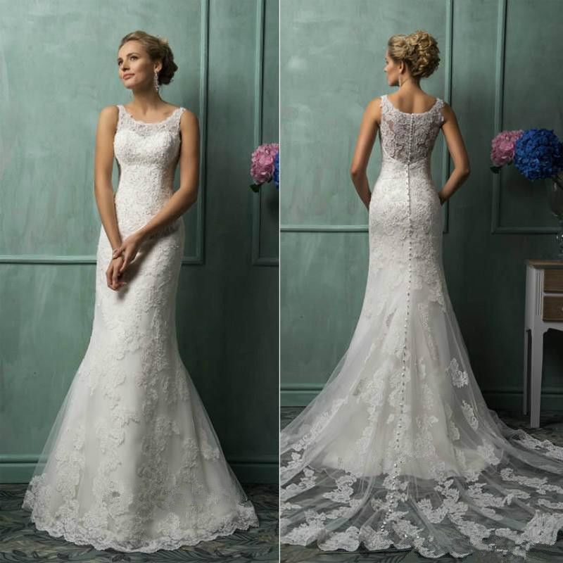 White/Ivory Lace Wedding Dress Bridal Gown Custom Size 2 4 6 8 10 12 14 ...